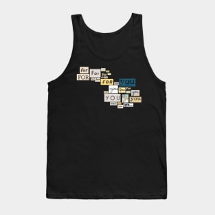 "For You" Vintage Typography Tank Top